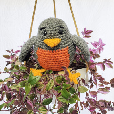 Rory the Robin Crochet Pattern by Hooked by Kati