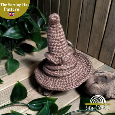 Sorting Hat Keychain Crochet Pattern by SefyCrochet