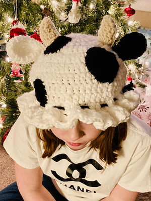 Crochet Moo Cow Bucket Hat Pattern by Jamie Lynn