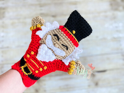 Crochet Nutcracker Hand Puppet Pattern by Ekayg Crafts