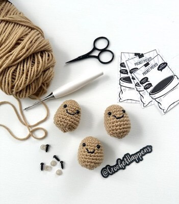 Crochet Pocket Potato Pattern by Shop Crochet Happens