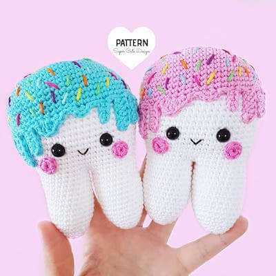 Sweet Tooth Crochet Pattern by Super Cute Design Shop
