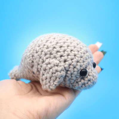 World's Cutest Manatee Amigurumi Pattern by Stringy Ding Ding