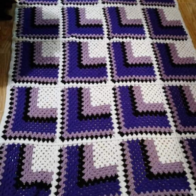 Afghan 3D Granny Square Crochet Pattern by StitchesByMandy