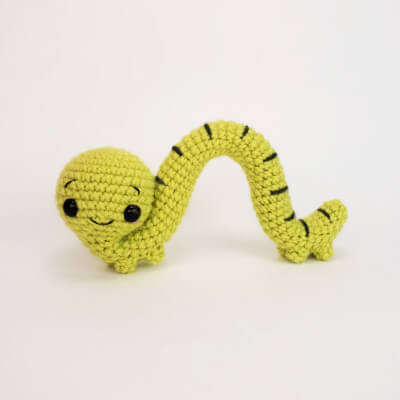 Iggy the Inchworm Insect Crochet Pattern by TheresasCrochetShop