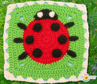 Ladybug Square Crochet Pattern by Jayda InStitches