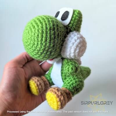 Yoshi Amigurumi Crochet Pattern by Sir Purl Grey