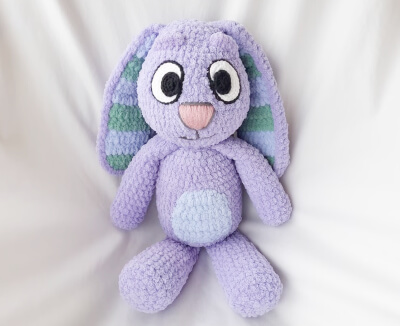 Floppy Bunny Plush Crochet Pattern by PeachPuffPatterns