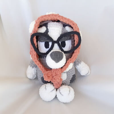 Grouchy Nana Plush Crochet Pattern by PeachPuffPatterns