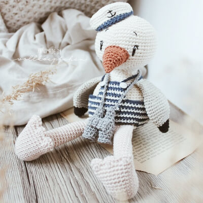 Heck the Seagull Crochet Pattern by Wollkoepfchen