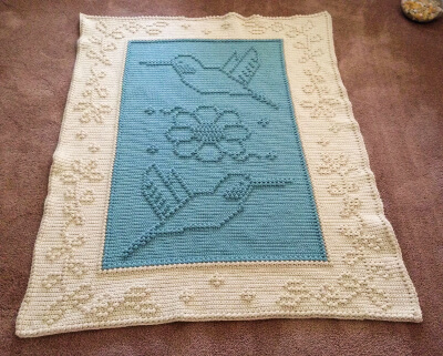 Hummingbird Crochet Blanket Pattern by GleefullyCrocheting