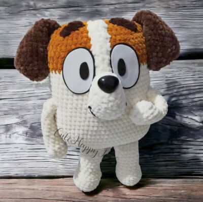 Jack Russel of Bluey Crochet Pattern by CuteHappyToys