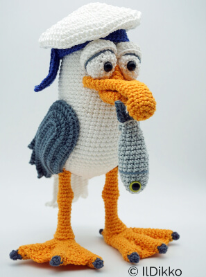 Seagfried the Seagull Crochet Pattern by IlDikko