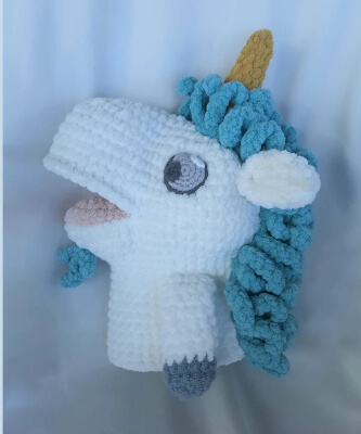 Unicorn Horse Hand Puppet Crochet Pattern by PeachPuffPatterns