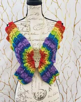 Crochet Butterfly Crop Top Pattern by Purrmaid Treasures By S
