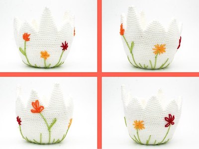 Egg Basket Crochet Pattern by Patterns By Steph