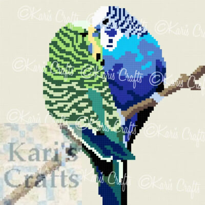 Crochet Parakeets Afghan Blanket Pattern by KarisCrafts