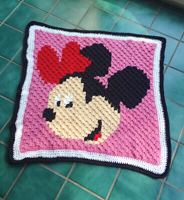 Free Crochet Pattern for Minnie Mouse Blanket by The Perfect Stitch