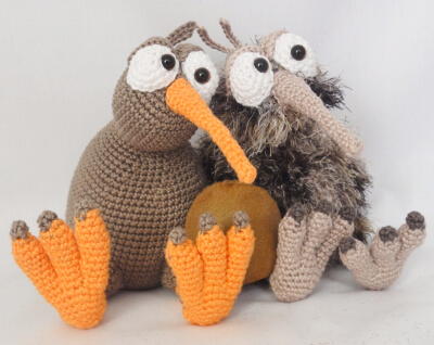 Kirk and Wilma the Kiwis Crochet Pattern by IlDikko