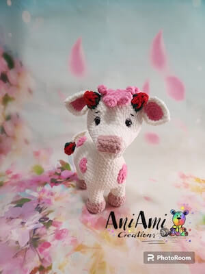 Crochet Strawberry Cow Pattern by Ani Ami Creations