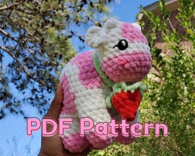 Crochet Strawberry Cow Patterns by Crafting In Glory