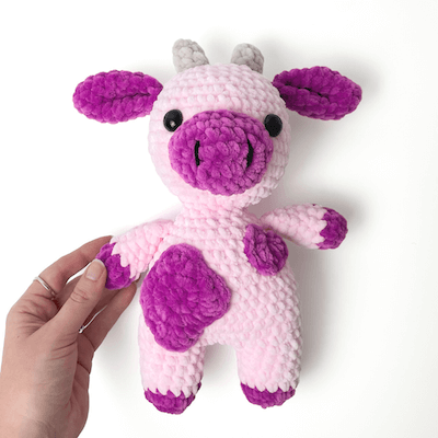 Strawberry Cow Free Crochet Pattern by Rose And Lily Amigurumi