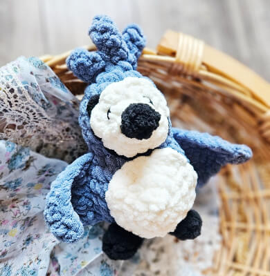 Beppe the Blue Jay Amigurumi Bird Crochet Pattern by BearberryBoutique