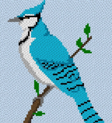 Blue Jay Crochet Blanket Pattern by GrandmasNiche