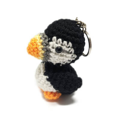 Crochet Amigurumi Puffin Toy Keychain Pattern by Yurigurumi