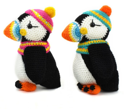 Pjeter and Petra Puffin Crochet Pattern by Mojimojidesign