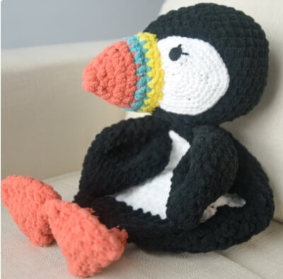 Puffin Bird Lovey Crochet Pattern by TheSimplyHooked