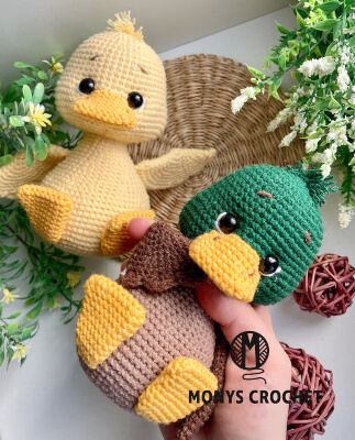 Crochet Mallard Duck Amigurumi Pattern by Monyscrochet