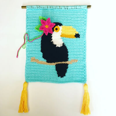 Crochet Toucan Wall Hanging Pattern by Manuska