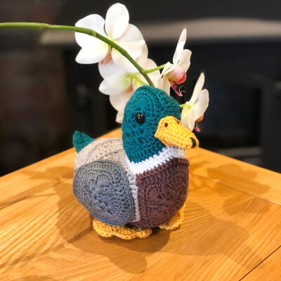 Large Mallard Duck Crochet Pattern by CuteCrochetBySarahB