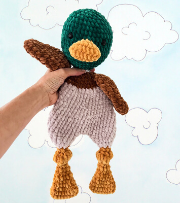 No-Sew Miles Mallard Duck Snuggler Crochet Pattern by BBadorables