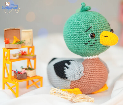 Taco the Mallard Duck Amigurumi Pattern by MeoWKnittingBoutique