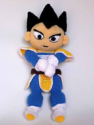 Vegeta Free Amigurumi Crochet Pattern by Seunhosblanditos