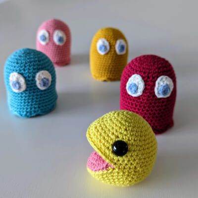 Amigurumi Pacman Gang Crochet Doll Pattern by BillaCraft