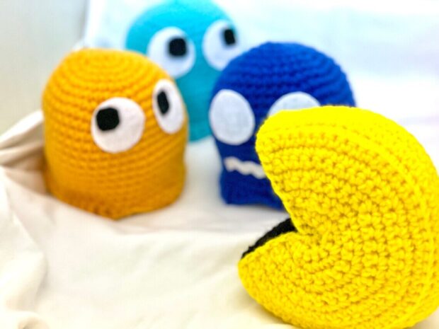 Arcade PacMan and Ghosts Crochet Pattern by NiteOwlCrochet