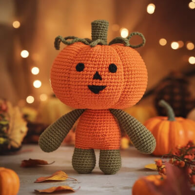 Pumpkin Plush Over the Garden Wall Crochet Pattern by SynHippie