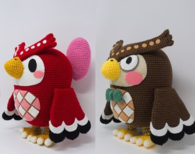 Blathers and Celeste Crochet Animal Crossing Pattern by CotswoldsCrochet