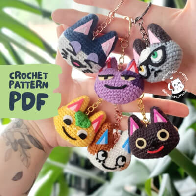 Island Village Cats Crochet Pattern by GhostKittyCrochet