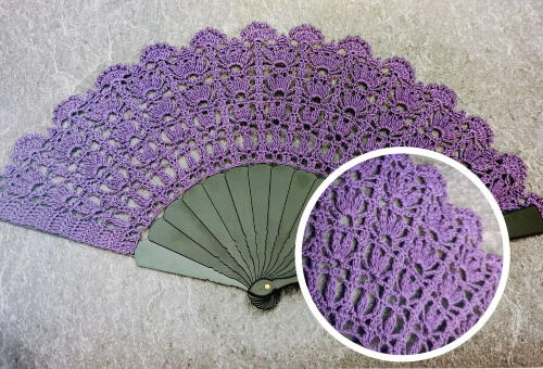 Crown of Petals Hand Fan Crochet Pattern by ZomBambieCrochet