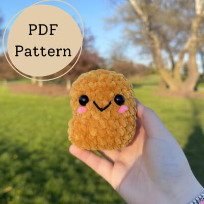 Crochet Chicken Nugget Pattern by CrochetbyShammy