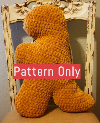 Dino Chicken Nugget Crochet Pillow Pattern by CrochetersCorner