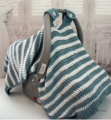 Easy Crochet Car Seat Blanket Pattern by BDDPatterns