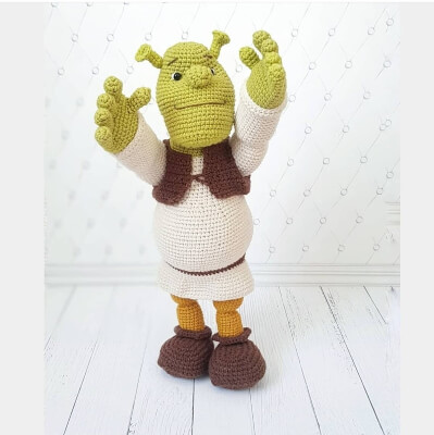 Ogre Toy Crochet Shrek Amigurumi Pattern by CrochetDesignWonders