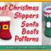 CROCHET CHRISTMAS SLIPPERS SANTA BOOTS PATTERNS